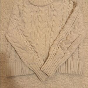 SO Women's Cable Knit Sweater - Cream